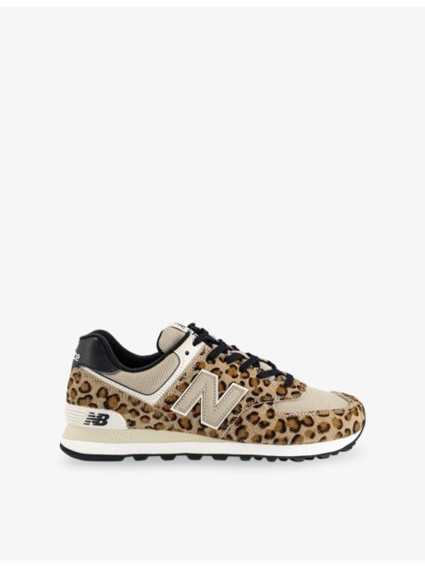 New Balance 574 Suede and Mesh Trainers