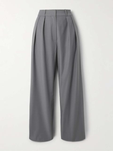 The Frankie Shop Ripley pleated grain de poudre wide-leg pants