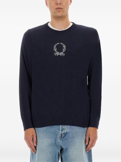 logo-embroidered crew-neck sweater