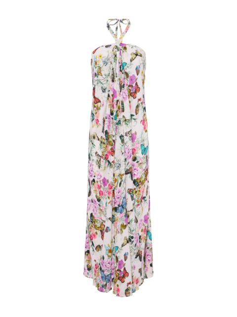 L'AGENCE Geneva Halter Maxi Dress