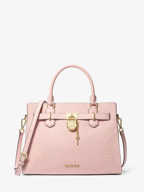 MICHAEL KORS Hamilton Medium Signature Logo Satchel
