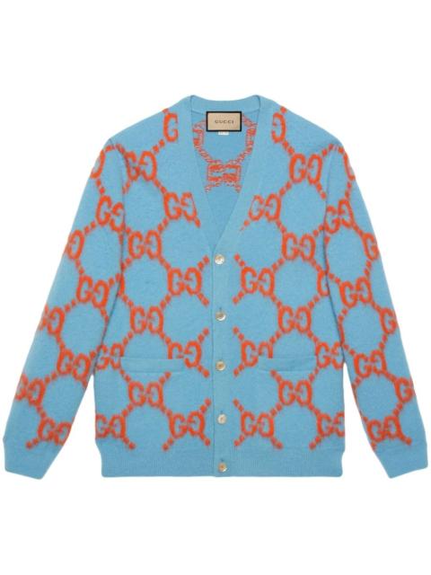 GUCCI GG-intarsia wool cardigan