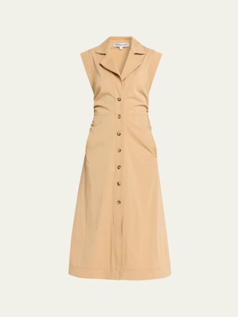 VERONICA BEARD Orla Button-Front Midi Shirtdress