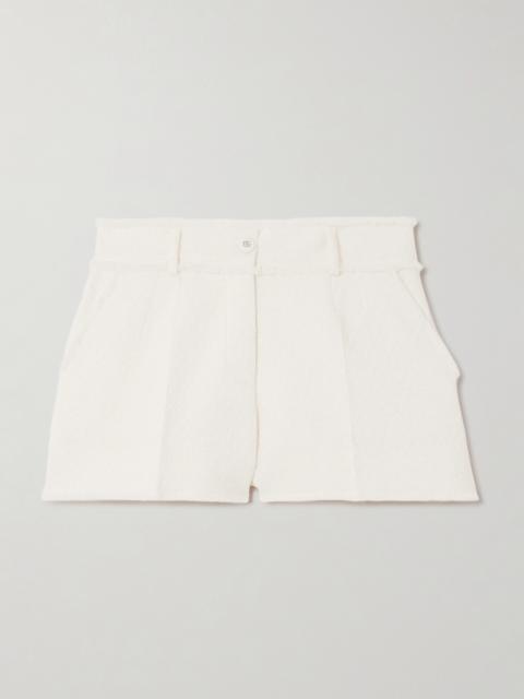Dolce & Gabbana Frayed Wool-blend Tweed Shorts
