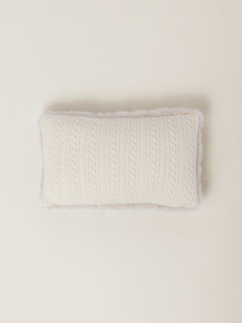 Miu Miu Wool, cashmere and shearling pillow