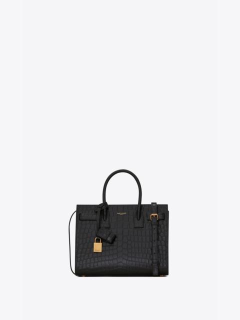 classic sac de jour baby in crocodile embossed matte leather