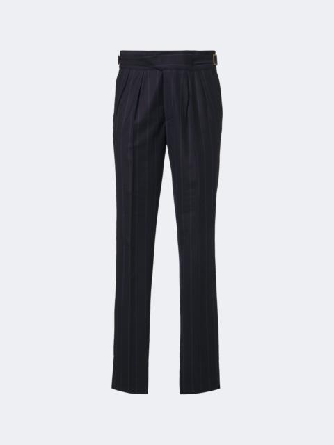 RUBINACCI Striped virgin wool straight pants