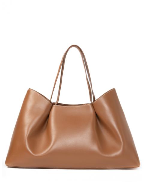 Dimple Tote Leather Cognac/White Stitches PRE-ORDER DELIVERY IN 3 WEEKS