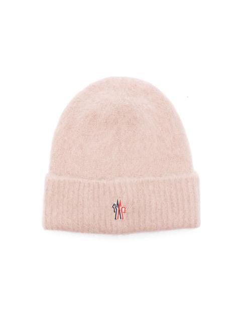 logo-embroidered ribbed beanie