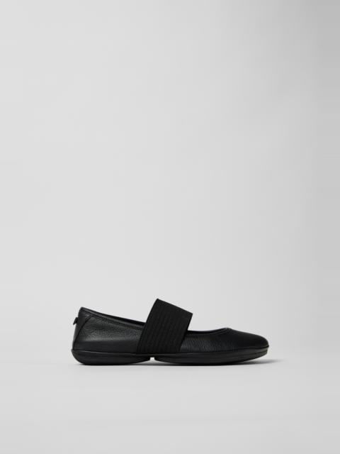 CAMPER Right Nina Black Leather Ballerinas for Women.