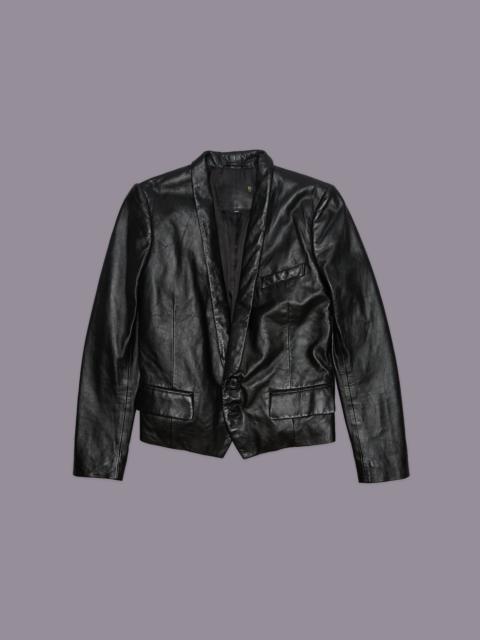 R13 LEATHER SHRUNKEN BLAZER
