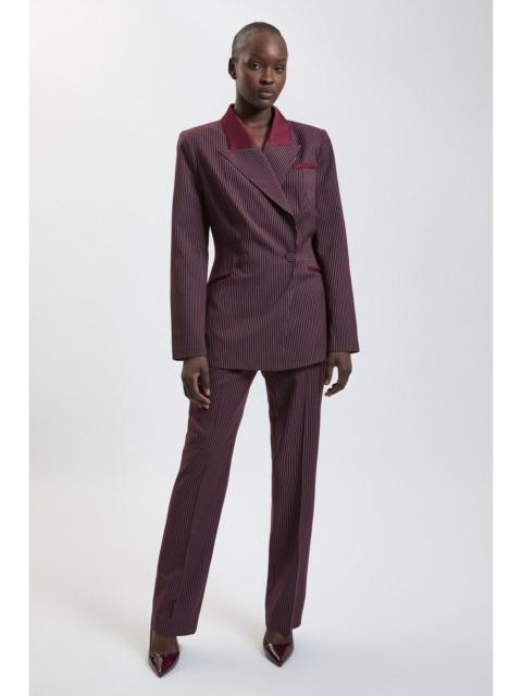 KAREN MILLEN Pinstripe Tailored Wide Leg Trouser