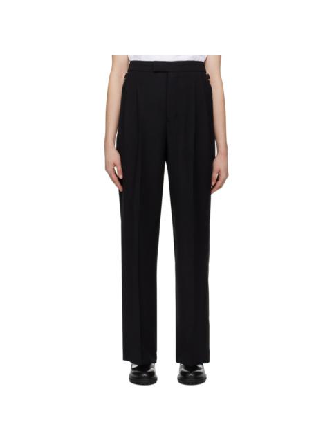 AMI Paris Black Pleated Trousers