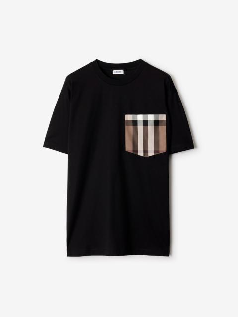Burberry Check Pocket Cotton T-shirt