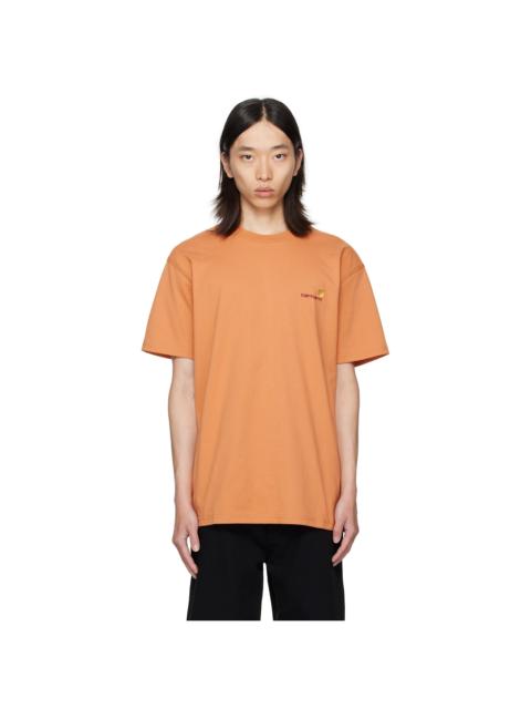Carhartt Orange S/S American Script T-shirt