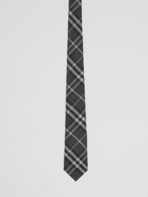 Burberry Classic Cut Check Cashmere Silk Tie