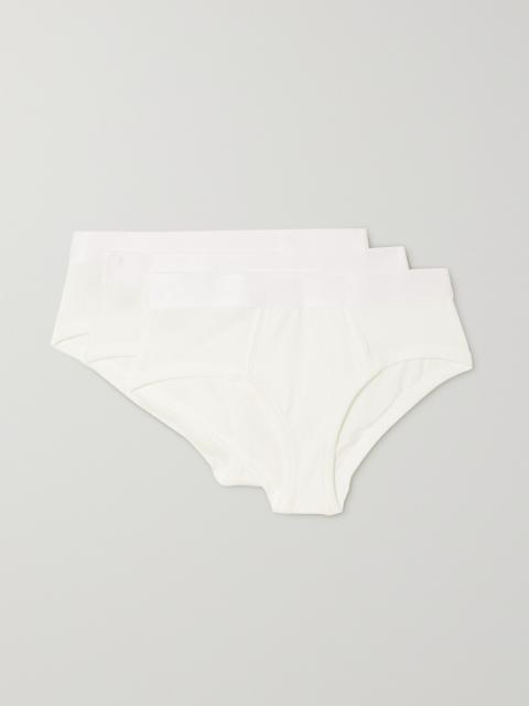 CDLP + Net Sustain Set Of Three Stretch-tencel Lyocell Briefs