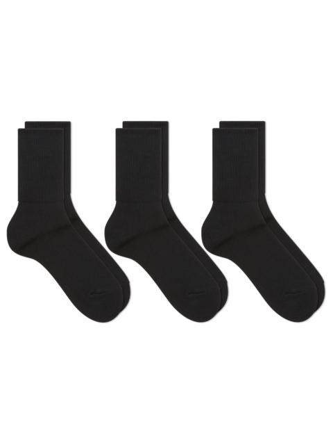 ROTOTO® RoToTo Organic Daily Ribbed Crew Sock - 3 Pack