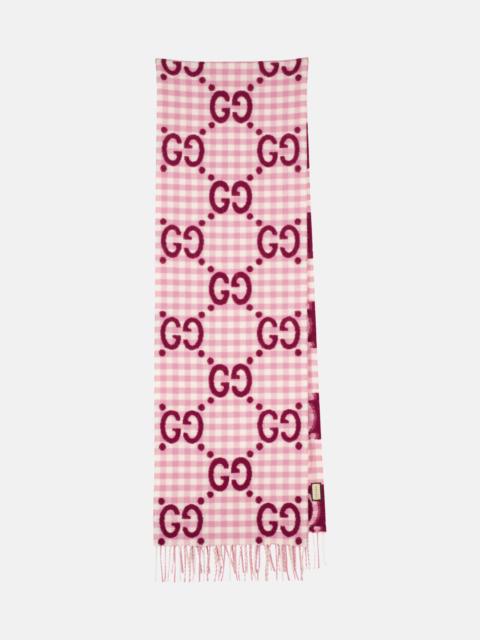 GUCCI GG jacquard wool scarf