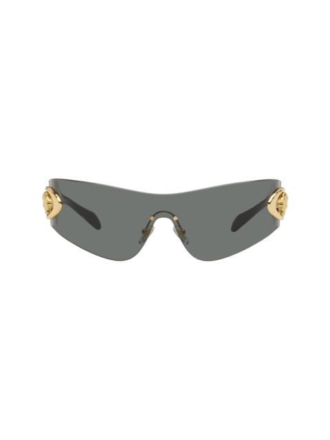 VERSACE Black Eclipse Wrap Sunglasses