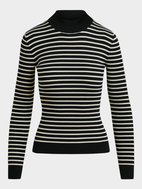 ESSENTIEL ANTWERP Ifrancis Striped Mock-Neck Sweater
