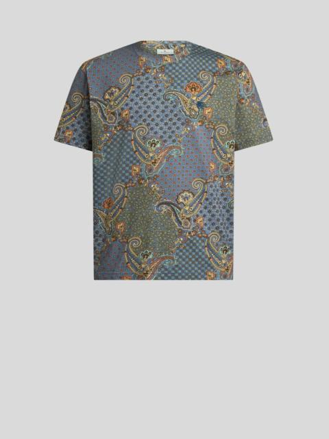 Etro COTTON JERSEY T-SHIRT WITH PAISLEY AND TIE MOTIF