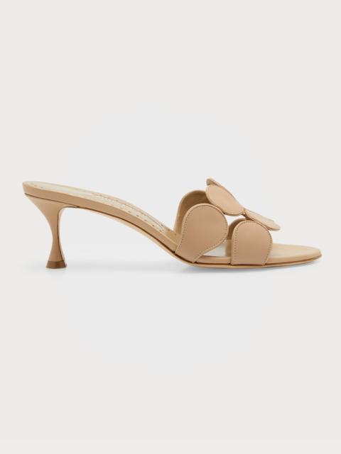 Manolo Blahnik Haribalmu Leather Slide Sandals