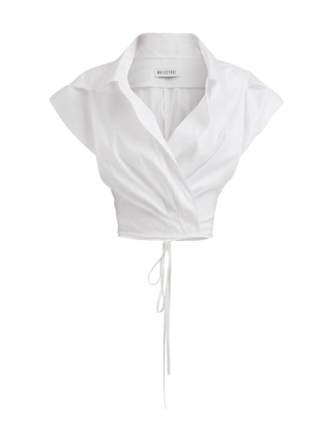 MATICEVSKI Standing Cotton Shirt white
