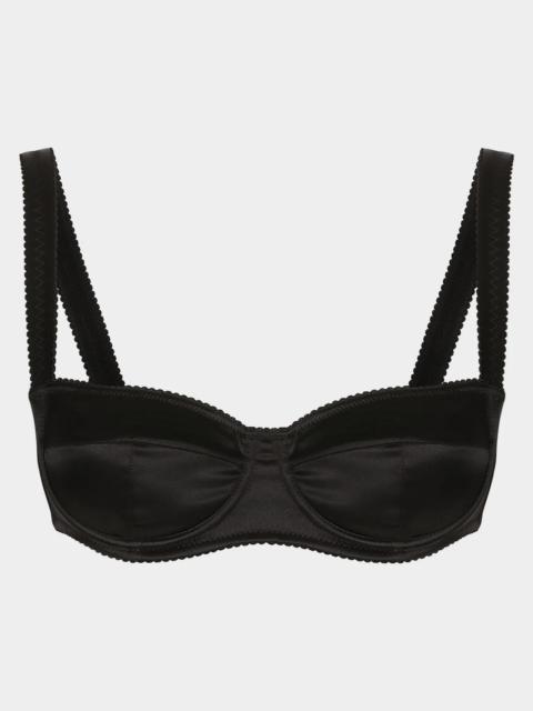 Dolce & Gabbana Semi-Padded Satin Balconette Bra