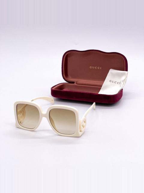 GUCCI NEW GUCCI GG1326S 002 SQUARE WOMEN NUDE OVERSIZED  display picture 3