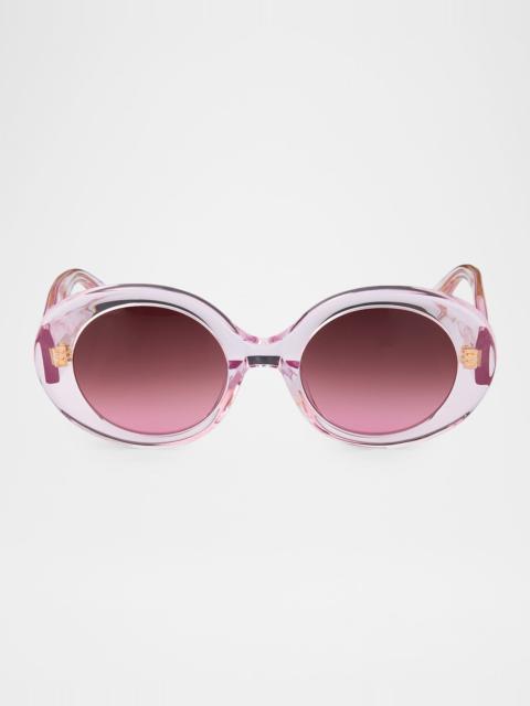 BARTON PERREIRA Lamarr 50.5mm Round Acetate Sunglasses