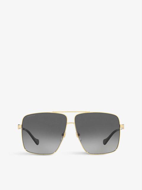 GG1087S metal-frame aviator sunglasses