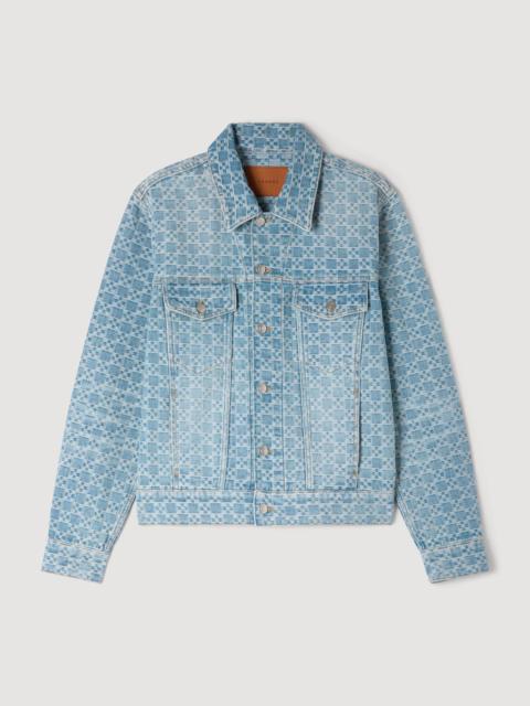 Sandro SQUARE CROSS DENIM JACKET