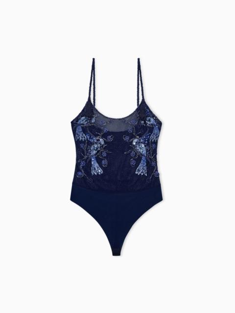 GIORGIO ARMANI EMBROIDERED BODYSUIT