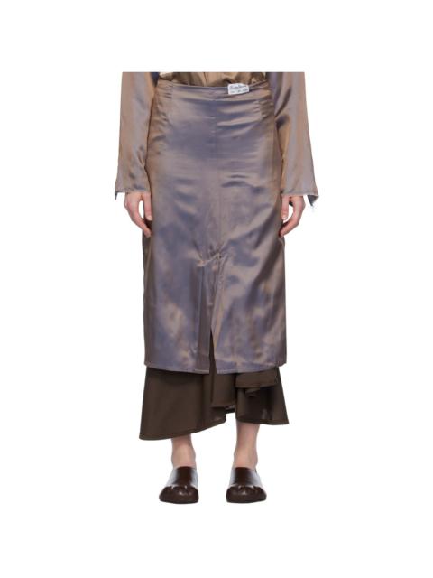 Brown Lining Maxi Skirt