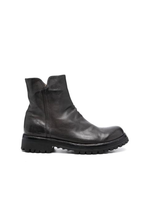 OFFICINE CREATIVE Loraine zip-up leather boots