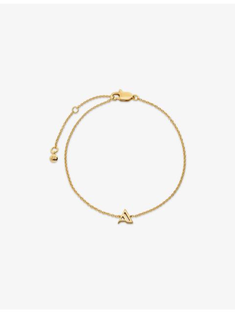 MONICA VINADER Initial A 18ct Gold Vermeil Plated 925 Sterling Silver Chain Bracelet
