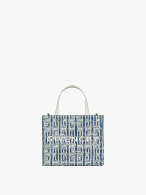 Givenchy MINI G-TOTE SHOPPING BAG IN 4G BLEACHED DENIM
