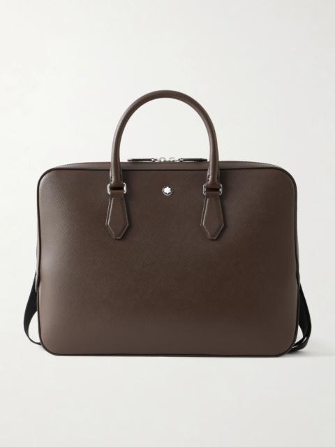 Montblanc Logo-Appliquéd Textured-Leather Briefcase
