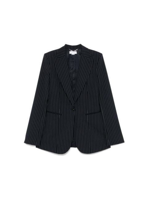 pinstripe-pattern blazer