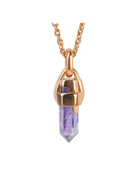 Parts of Four sterling silver Talisman Amethyst necklace