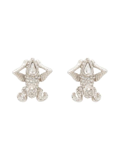 Collina Strada SILVER CLEAR MANTIS EARRINGS