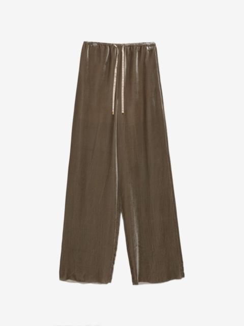 AGNONA drawstring velvet palazzo pants