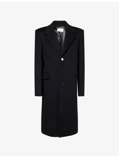 Givenchy Notch-Lapels Relaxed-Fit Wool And Cashmere Coat