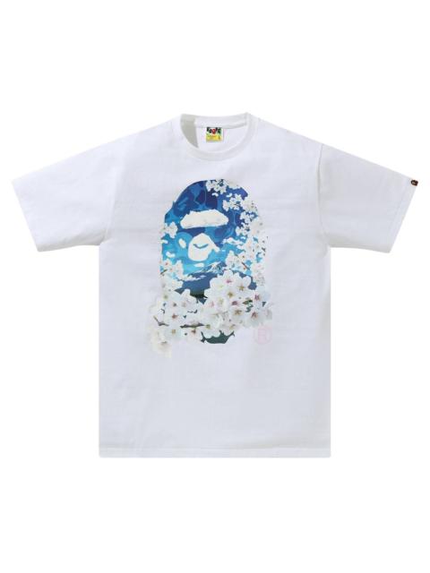 BAPE Sakura Photo Ape Head Tee 'White'