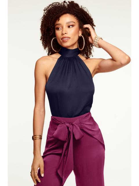 RAMY BROOK Lori Silk High Neck Tank Top