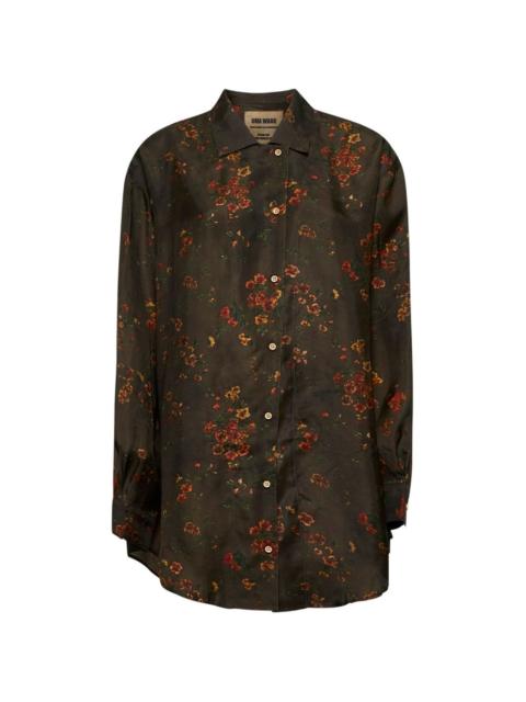 UMA WANG buttoned floral shirt