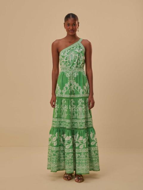 FARM RIO Green Sweet Garden Maxi Dress