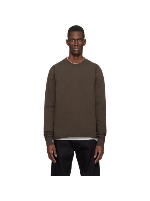 Rick Owens DRKSHDW Brown Temple Crewneck Sweatshirt