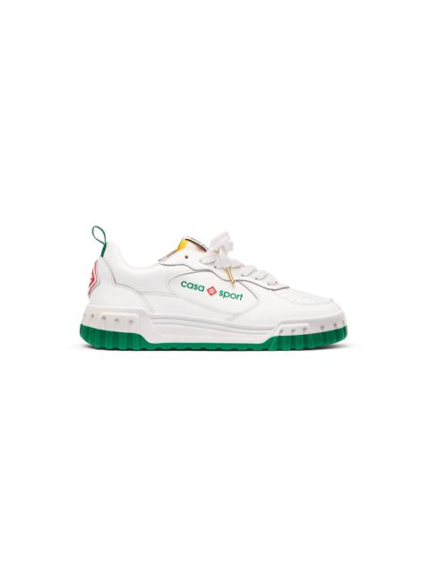 CASABLANCA Womens The Court White & Green Sneaker